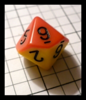 Dice : Dice - 10D - Chessex Half and Half Yellow and Orange with Black Numerals - Ebay Oct 2009